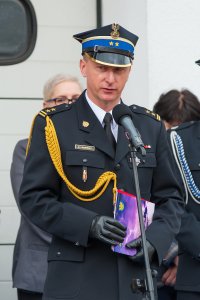 Komendant Powiatowy PSP w Cieszynie brygadier Damian Legierski