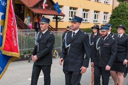 Defilada jednostki OSP Wisła Jawornik