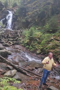 Robert Makłowicz przy Kaskadach Rodła