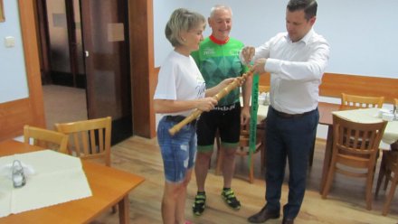 Przed startem - spotkanie z burmistrzem Tomaszem Bujokiem w Ośrodku Przygotowań Paraolimpijskich