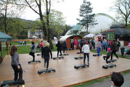 Step Areobik w Parku Kopczyńskiego