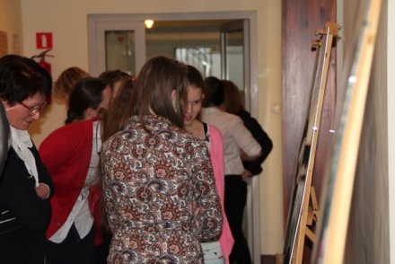 Wernisaż "Wystawy prac graficznych uczniów wiślańskiego Gimnazjum"