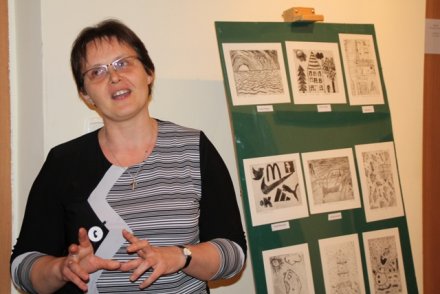 Wernisaż "Wystawy prac graficznych uczniów wiślańskiego Gimnazjum"