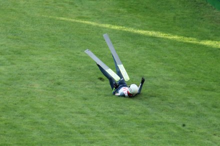 Andrzej Stękała po wylądowaniu