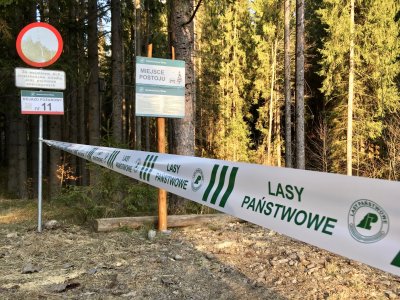 Taśma informująca o zakazie