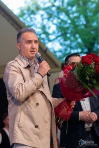 Koncert Zespołu Pieśni i Tańca "Śląsk" im. Stanisława Hadyny z okazji Roku Górali - Dyrektor Zbigniew Cierniak i Burmistrz Wisły Tomasz Bujok