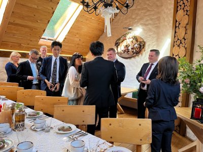 Spotkanie z burmistrzem Tomaszem Bujokiem i marszałkiem Wojciechem Kałużą
