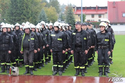 Uczestnicy zawodów  w czasie zbiórki