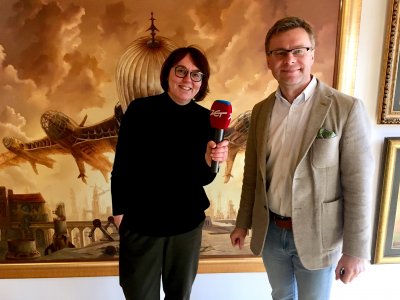 Marzena Chełminiak i Sebastian Chachołek w Muzeum Magicznego Realizmu