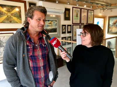 Spotkany z Muzeum Magicznego Realizmu aktor Jarosław Jakimowicz