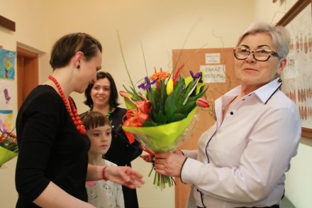 Fragment podziękowania dla Wandy Przybylskiej prezesa Stowarzyszenia"Grupa Twórców Wiślanie"