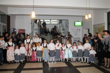 Zespół "Mała Wisła" w czasie wernisażu