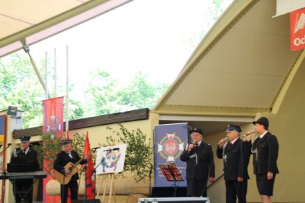 Zespół OSP podczas występu