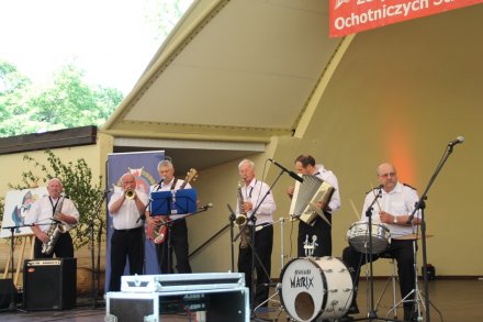 Zespół OSP podczas występu