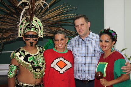 Spotkanie burmistrza Tomasza Bujoka z zespołem z Meksyku