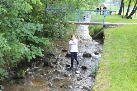 Przejście z nurtem strumyka