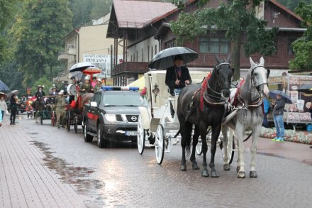 Pochód dożynkowy w Wiśle