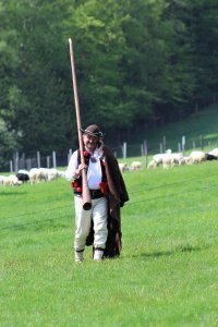 Stanisław Cieślar z trombitą