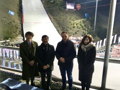 Wizyta na skoczni - w towarzystwie sekretarza miasta Wisła - Sylwestra Foltyna