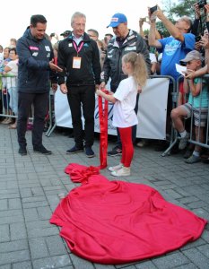 Odsłonięcie tablicy w Alei Gwiazd Sportu