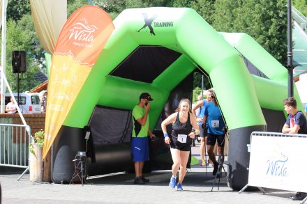 Uczestnik na starcie biegu