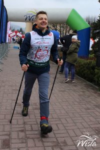 Rafał Mroczek na trasie biegu