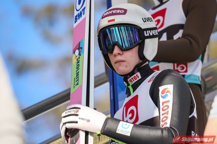 Kacper Juroszek na skoczni w Lillehammer