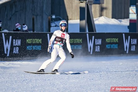 Kacper Juroszek na skoczni w Lillehammer