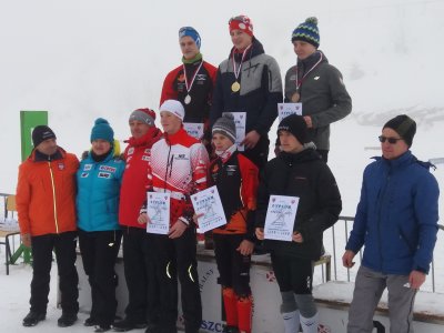 Gabriel Boś na trzecim stopniu podium