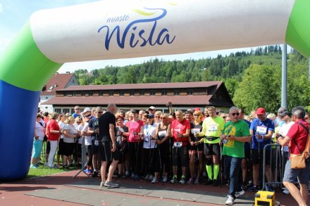 Start marszu nordic walking