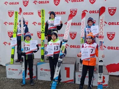 Adam Pilch na pierwszym stopniu podium