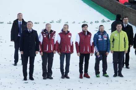 Prezydent Andzrej Duda z władzami PZN, Miasta Wisła i Grupy Azoty