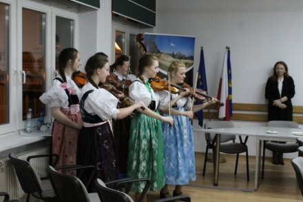 Gościom spotkanie umilała kapela Zespołu "Wisła"