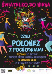 Plonez z pochodniami i światełko do nieba