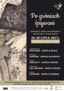 Plakat, występy kapel