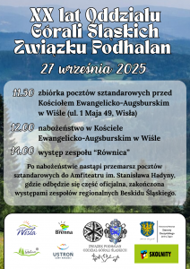XX lat Oddziału Górali Śląskich plakat