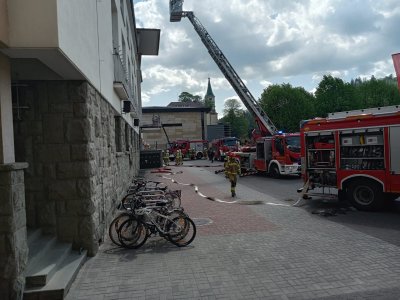 ćwiczenia podczas Dnia Strażaka