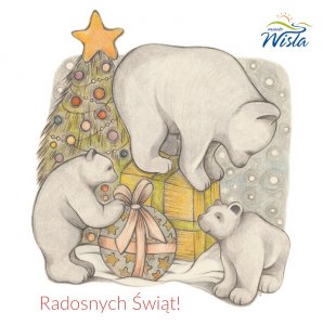 Radosnych Świąt! Grafika Iwony Klimaszewskiej
