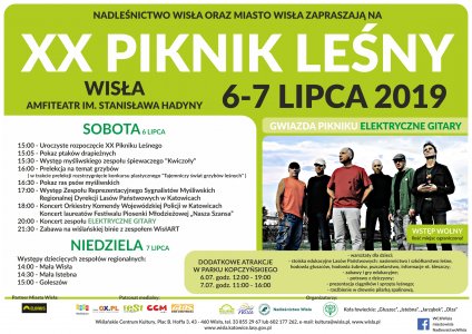 Plakat dotyczący Pikniku Leśnego