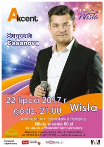 Plakat promujący koncert Grupy Akcent