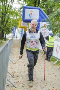 Na trasie biegu Tadeusz Papierzyński