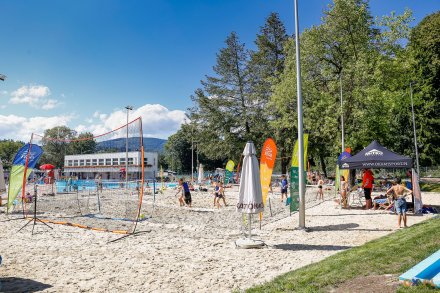 Turniej plażowej piłki nożnej na Basenach Wisła