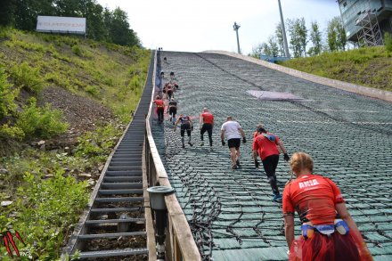 Fragment podbiegu pod skocznię