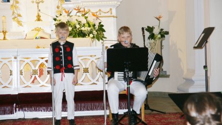 Uczniowie SOM podczas występu