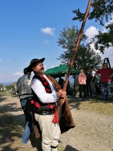 Stanisław Cieślar z trombitą