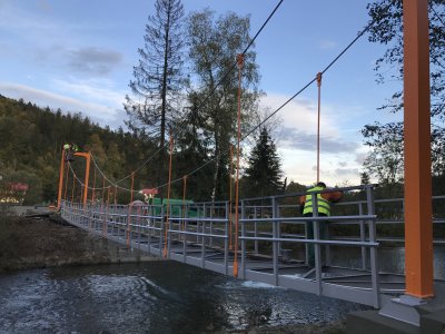 Prace remontowe na kładce