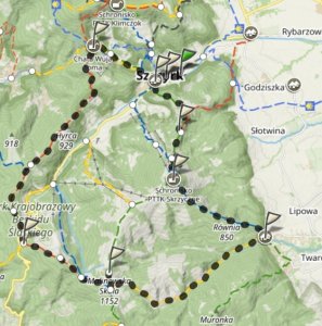 Mapa Mini Beskida
