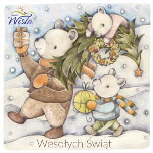 Świąteczna kartka z Wisły/rys. Iwona Klimaszewska