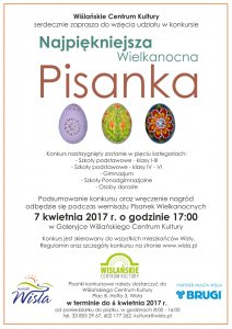 Plakat dotyczący konkursu "Najpiękniejsza Wielkanocna Pisanka"