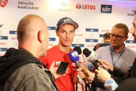 Piotr Żyła udziela wywiadu